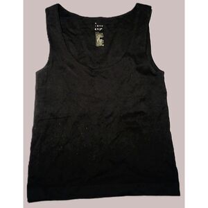 A New Day Black Sleeveless Tank Top Scoop Neck Casual Basic Medium